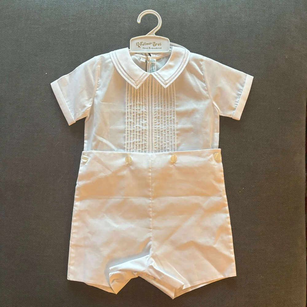 NWT Feltman Brothers Classic Bobby Suit - White - 3T